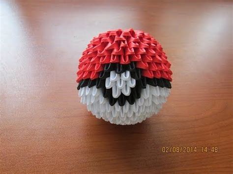 3D Origami Pokeball Tutorial - YouTube | 3d origami ...