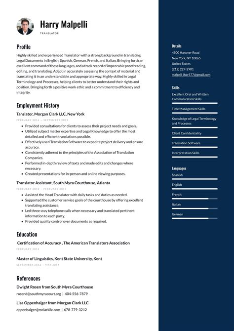 Translator Resume Examples And Writing Tips 2023 Free Guide