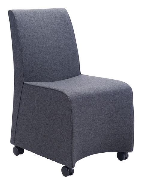 Whittle Dining Chair Set Of 2 Dark Gray Contemporary Modern Dining