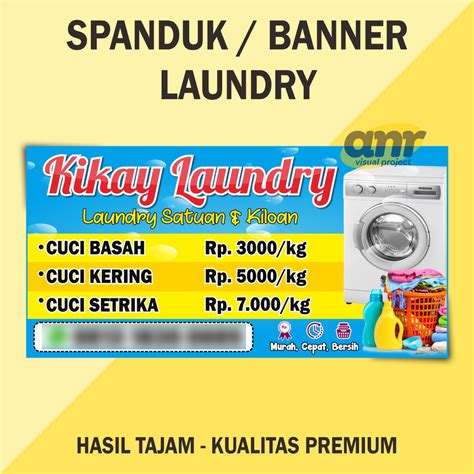 Desain Banner Laundry Keren