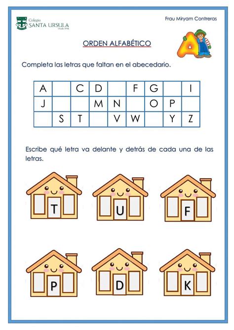 Orden Alfabético Interactive Activity For Segundo Grado Primaria Live