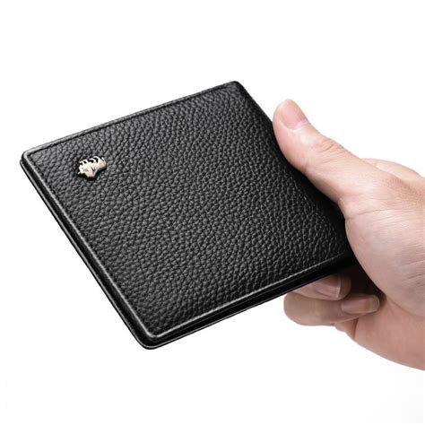 Bison Denim Genuine Leather Mens Luxury Rfid Bifold Zipper Wallets