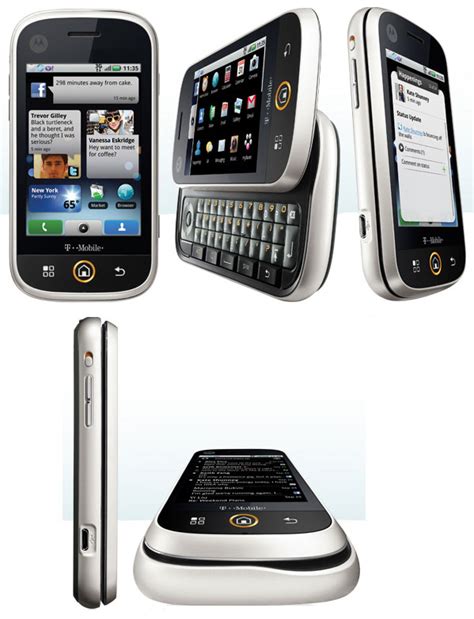 t mobile announces the android powered motorola cliq with motoblur cell phone digest