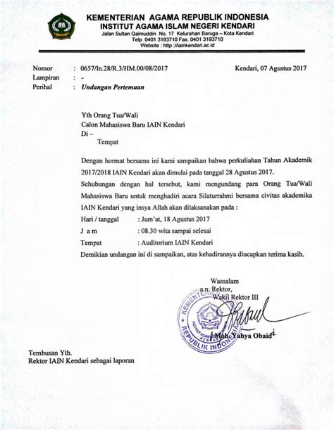 Inilah 12 Contoh Surat Undangan Resmi Beserta Kop Suratnya Terlengkap