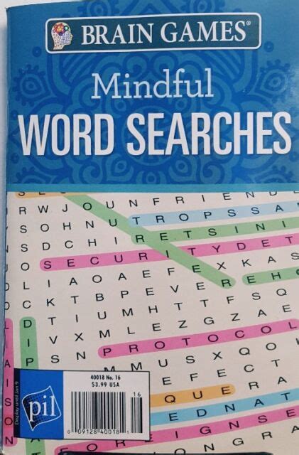 Brain Games Mindful Word Search 16 Puzzles Smalldigest Size Free