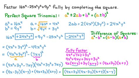 Question Video Factorizing By Completing The Square Nagwa