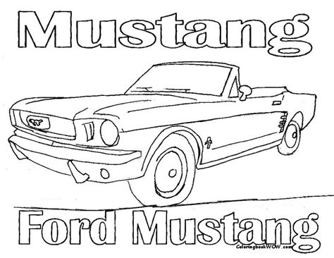 Mustang Car Coloring Pages Free - Coloring Home