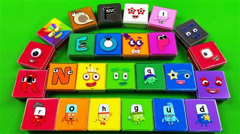 Looking Numberblocks Alphablocks Alphabet Lore With Mini Box Shapes Slimemix Coloring Asmr