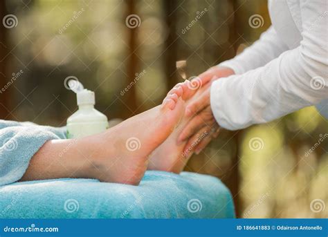 Foot Massage Therapy With Specialized Professional Stock Image Image Of Professional