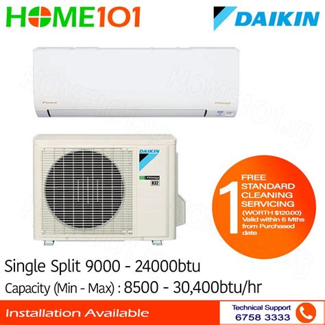 Daikin Single Split AirCon 9000BTU TO 24000BTU System 1 TV Home