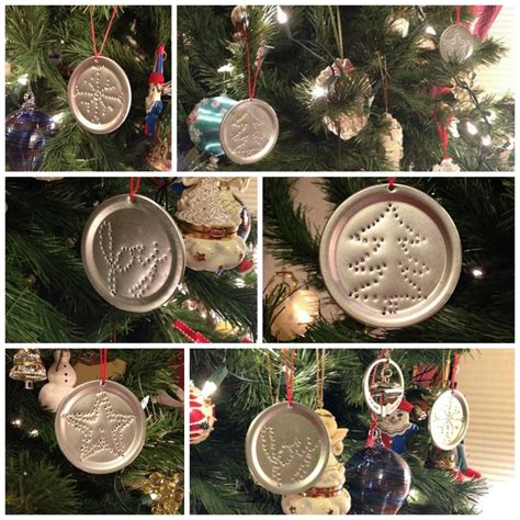 Punched Tin Ornaments From Recycled Canning Jar Lids Frugal Upstate