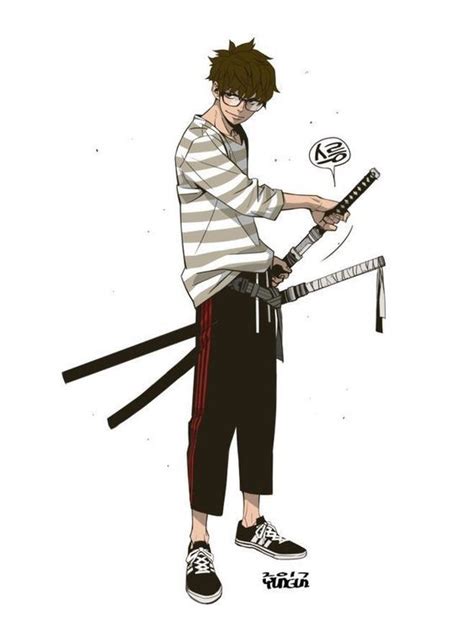 Anime Boy Samurai Katana Art Character Design Male Character Design