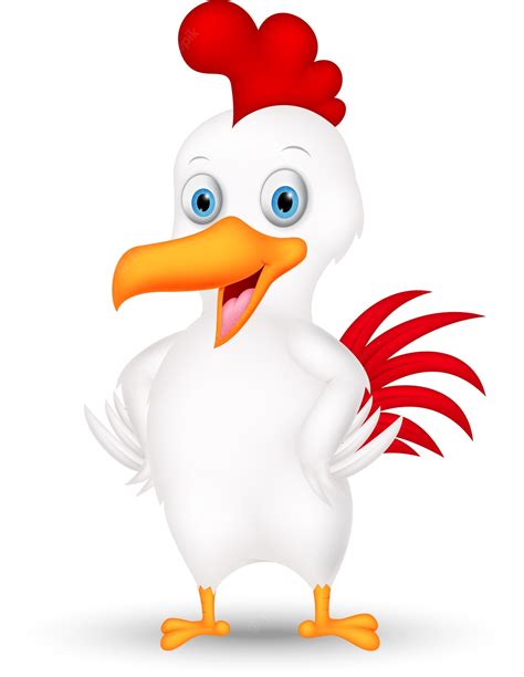 Premium Vector Happy Chicken Cartoon