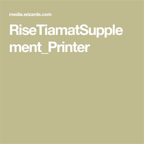 Prices current as of 11 september, 2016. RiseTiamatSupplement_Printer | Printer, Dungeons and ...