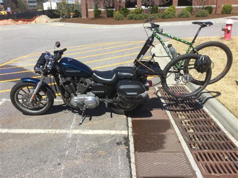 This Motorcycle Has A Bike Rack On The Back Rmotorcycles
