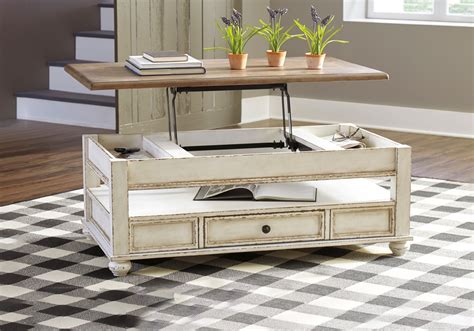 How to build a coffee table. Realyn Two-Tone Lift Top Cocktail Table | Louisville Overstock Warehouse