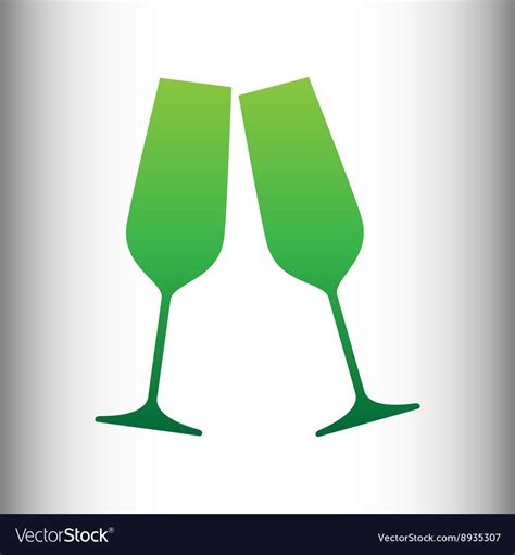 Sparkling Champagne Glasses Royalty Free Vector Image
