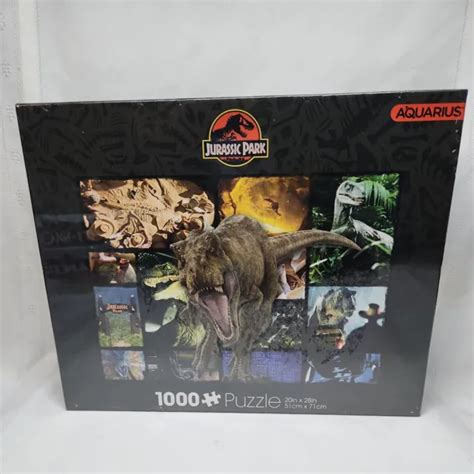 Jurassic Park Collage 1000 Pc Puzzle T Rex Dinosaurs New Aquarius 16