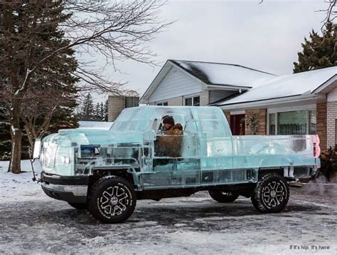 A Drivable Truck Made Of Ice Makes For A Cool Product Demo Ice Truck