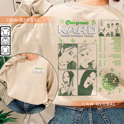 Kard Kpop Shirt 2 Sides World Tour 2023 Play Ground Hoodie 2 Etsy