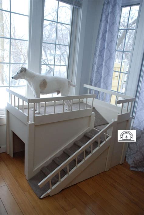 When dogs have separation anxiety then they chew on objects and window sills. Custom for Apolo-Wood Raised Dog Bed with Ramp and Dog ...