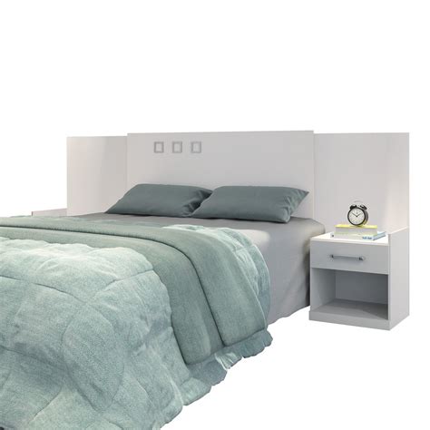 Cabeceira Cama Box Casal Extens Vel Gavetas Plus Branco Santos