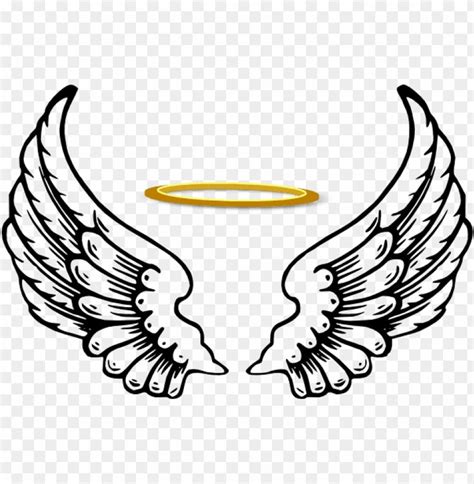 Angel Wings With Halo Angel Halo Wing Png Image With Transparent