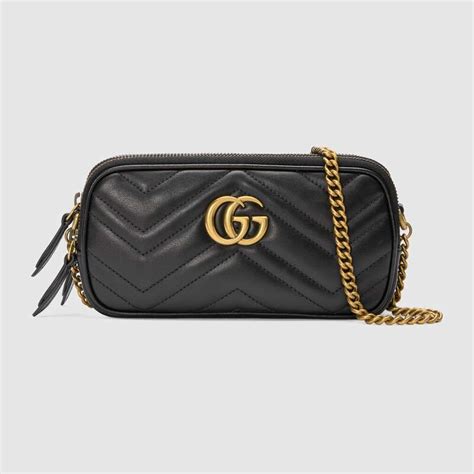 Gucci Gg Women Gg Marmont Mini Chain Bag In Matelassé Chevron Leather
