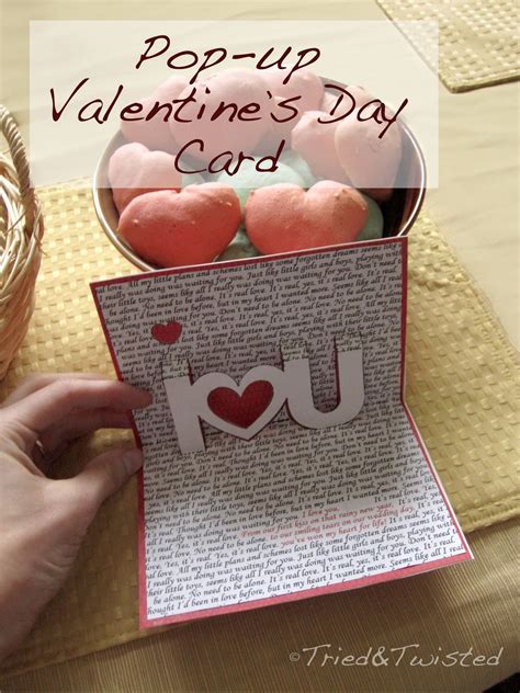 Once you've made your decision, randomly cut up the double color card sheets into big or small square sections. Tried and Twisted: Pop-up Valentine's Day Card