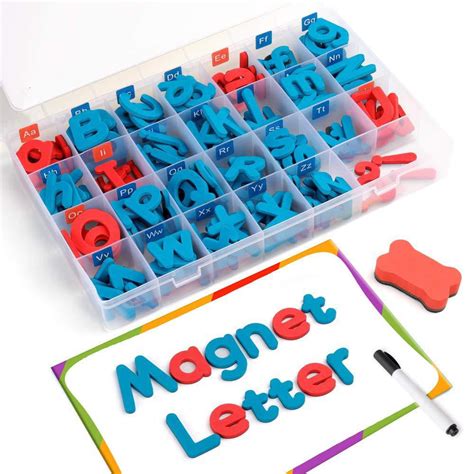 Coogam Magnetic Letters 208 Pcs With Magnetic Board And Storage Box
