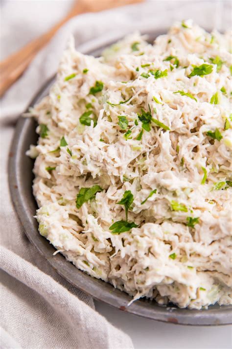 Try this easy chicken salad recipe that's great as a hearty lunch or quick weeknight dinner. Costco-Style Shredded Chicken Salad Recipe - 40 Aprons ...