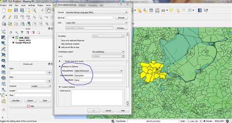 Shapefile Exporting Attributes In Kml File Using Qgis Geographic