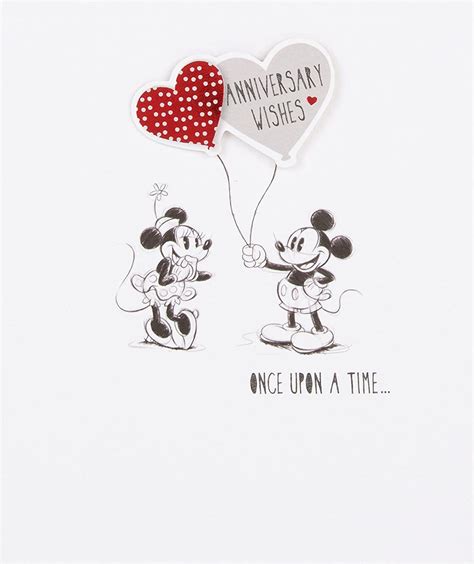 Hallmark Classic Disney Mickey And Minnie Anniversary Card Happily