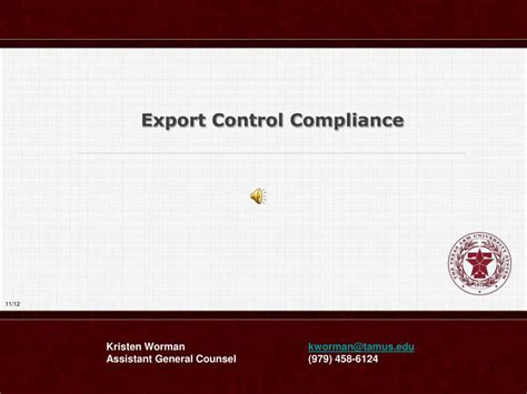 Ppt Export Control Compliance Powerpoint Presentation Free Download