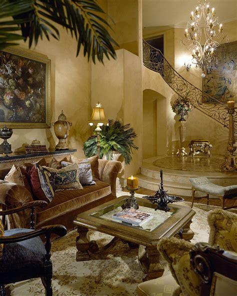 Elegant Tuscan Living Room Mediterraneantuscanold World Decor P