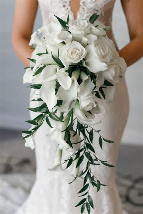 Cascading Bridal Bouquet Elegant Wedding Flowers