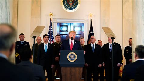 In his first address to a joint session of congress, president bush outlined his budget and economic goals. Full Transcript: President Trump's Address on Iran - The ...