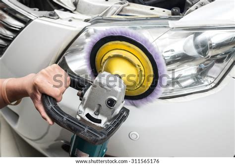 Car Detailing Series Headlight Polishing Stock Photo Edit Now 311565176