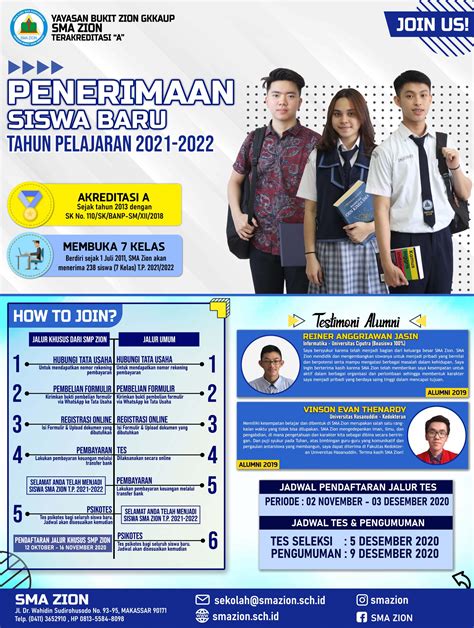 Penerimaan Siswa Baru T.P. 2021-2022 - SMA ZION