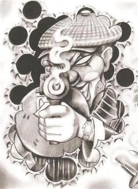 Gangster Clown Tattoo Drawings Best Tattoo Ideas