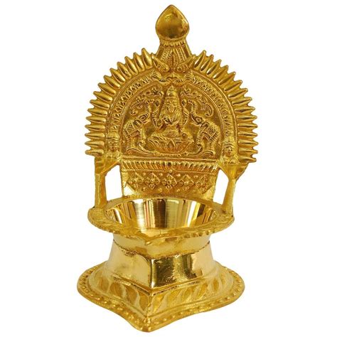 Traditional Brass Kamakshi Devi Vilakku Oil Lamp Diya Deepam Brass