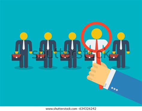 Employer Choice Candidate Selection Employees Group Stock Vector