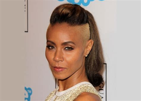Jada Pinkett Smith Hairstyle With A Buzzed And Bleached Section And A