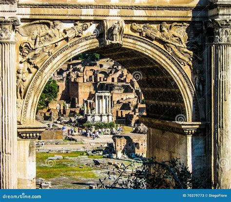Arch Of Septimius Severus Rome Stock Image Image Of Favourite