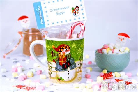 Heiße schokolade mit marshmallows als mitbringsel vor weihnachten. Schneemannsuppe « dieHexenküche.de | Rezepte für den ...