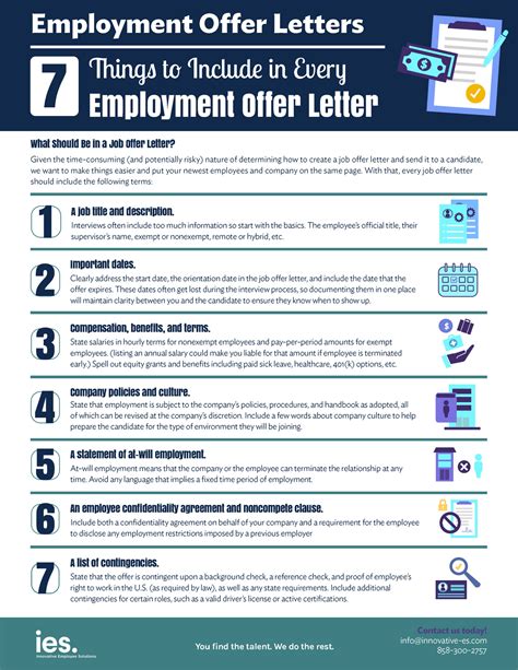 7 Things To Include In Every Employment Offer Letter Innovative