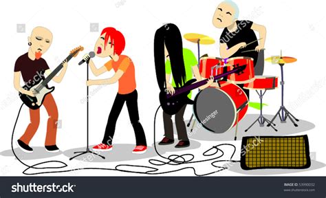 Rock Punk Band Stock Vector Illustration 53990032 Shutterstock