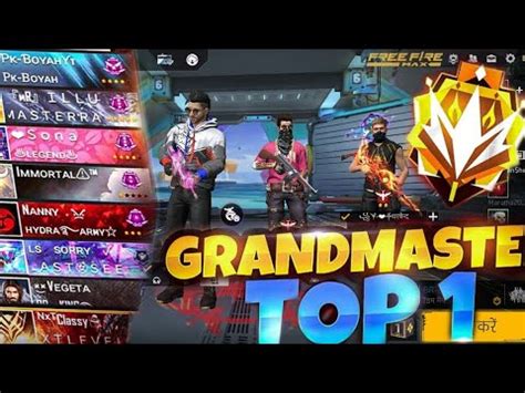 Rank Push To Top 1 Grandmaster Rank Push With Actionbolt Free Fire