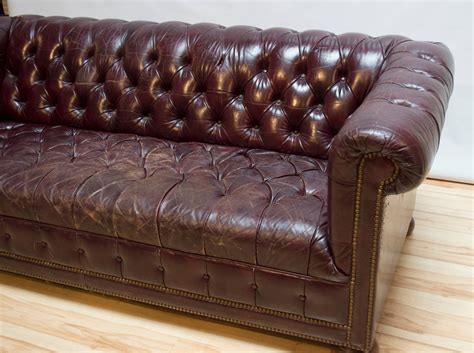 Vintage Leather Chesterfield Sofa From A Unique Collection Of Antique