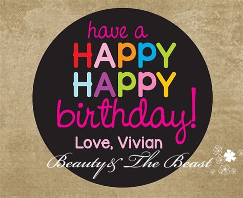 Great savings & free delivery / collection on many items. Personalized Happy Birthday Gift Sticker Party Bag Labels ...